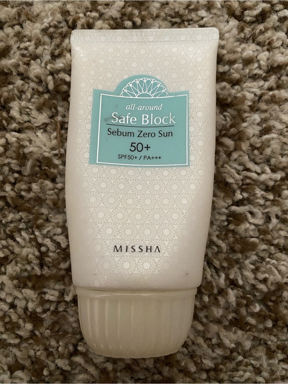 Missha All around Safe Block Zero Vegan Sun SPF50+ PA++++ 50ml tester 1/3rd full